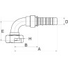 Raccord GATES 8GS17FFGX90