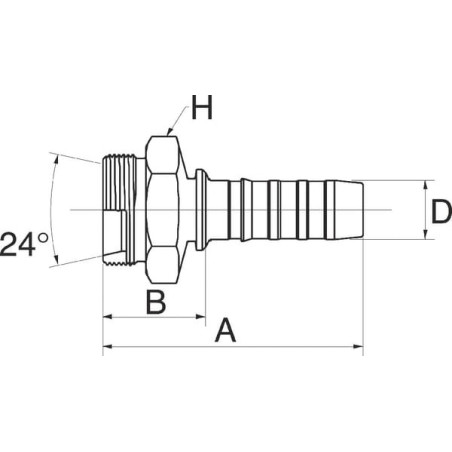 Raccord GATES 8GS17MFG