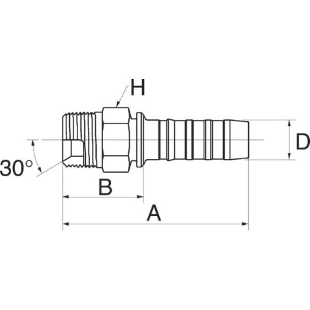 Raccord GATES 8GS8MP