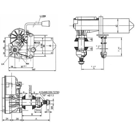 Moteur d'essuie-glace UNIVERSEL CA503034843