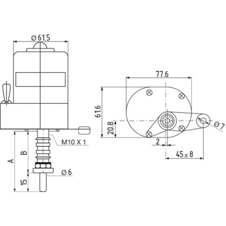 Moteur d'essuie-glace UNIVERSEL CA503120040