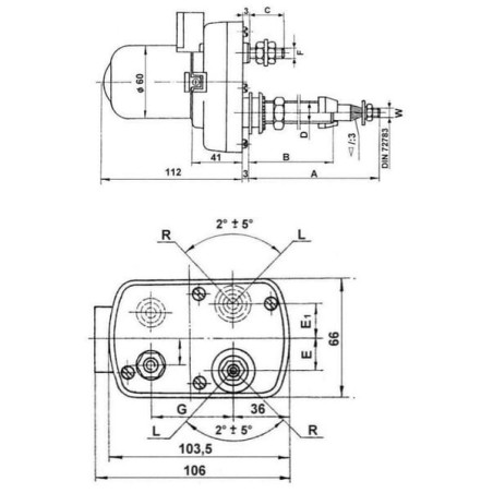 Moteur d'essuie-glace UNIVERSEL CA503121011