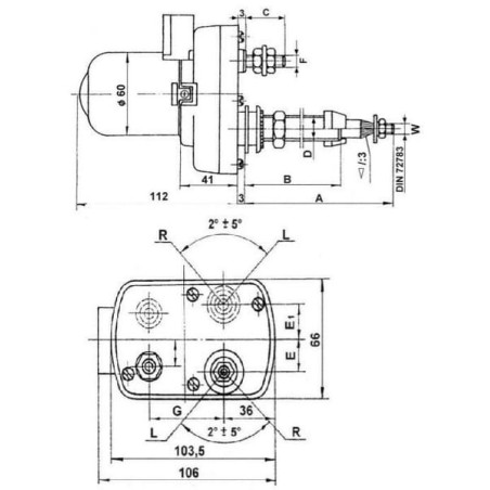 Moteur d'essuie-glace UNIVERSEL CA503121012
