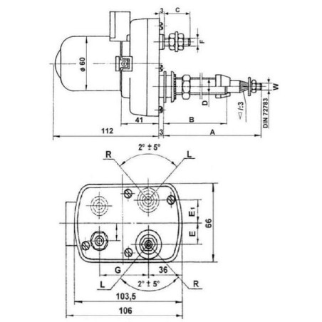 Moteur d'essuie-glace UNIVERSEL CA503121013