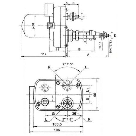 Moteur d'essuie-glace UNIVERSEL CA503121015