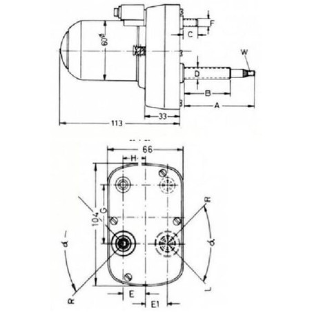 Moteur d'essuie-glace UNIVERSEL CA503121016