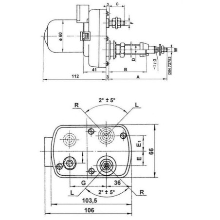 Moteur d'essuie-glace UNIVERSEL CA503402899