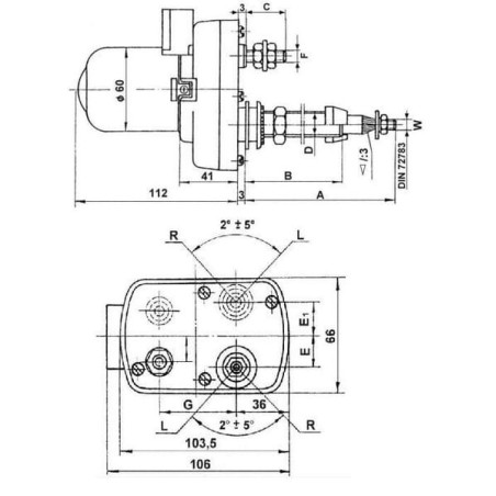 Moteur d'essuie-glace UNIVERSEL CA503403045