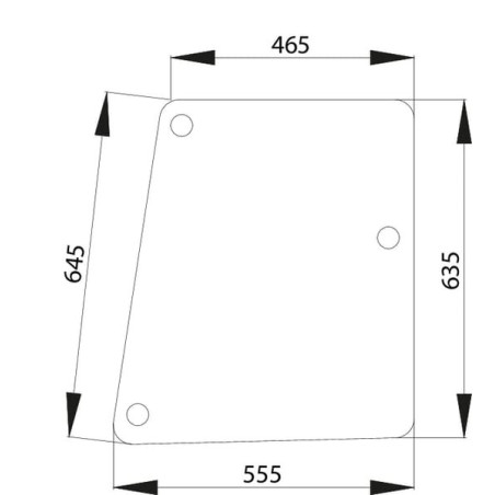 Vitre latérale UNIVERSEL D520512B