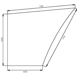 Vitre de porte UNIVERSEL D6707