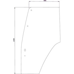 Vitre de porte UNIVERSEL D6718