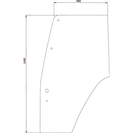Vitre de porte UNIVERSEL D6719