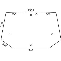 Lunette arrière UNIVERSEL D6722A