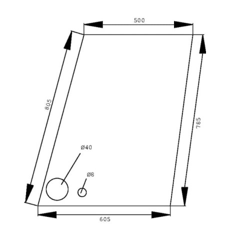Vitre de porte UNIVERSEL D6906