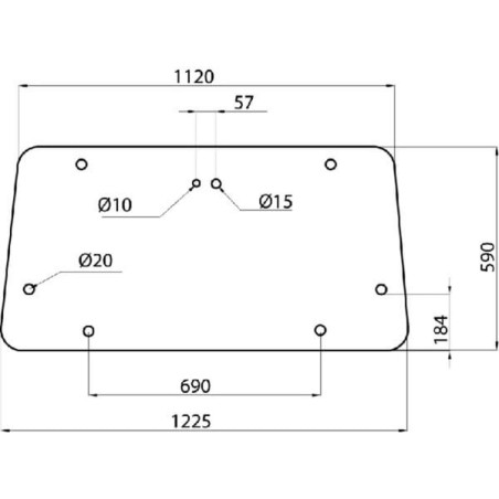 Lunette arrière UNIVERSEL D6908