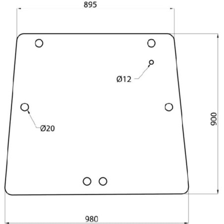 Lunette arrière UNIVERSEL D6918A