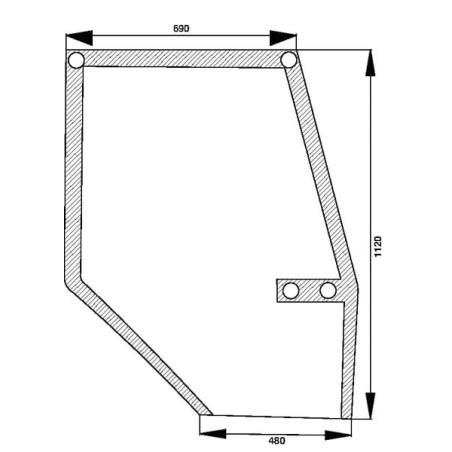 Vitre de porte UNIVERSEL D7305