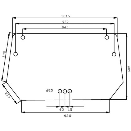 Lunette arrière UNIVERSEL D7705