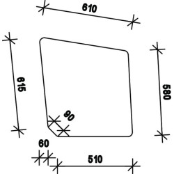 Vitre de porte UNIVERSEL D7716