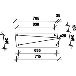 Lunette arrière UNIVERSEL D7717T
