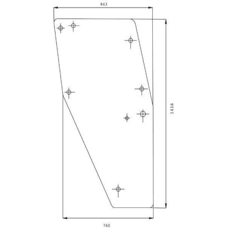 Vitre de porte UNIVERSEL D7744T