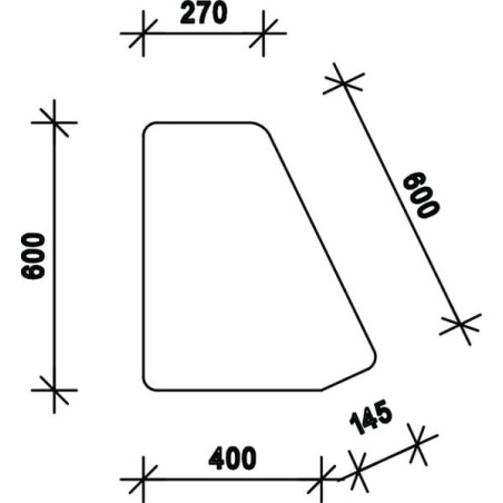 Vitre de porte UNIVERSEL D7758