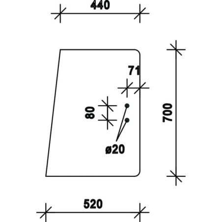Vitre latérale UNIVERSEL D7759