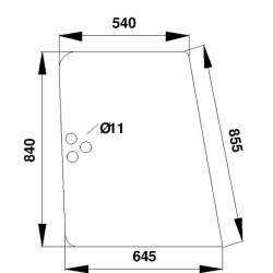 Vitre latérale UNIVERSEL D8504