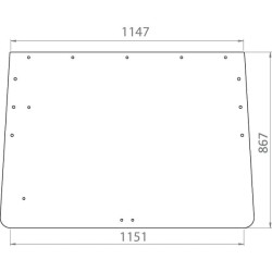Vitre arrière UNIVERSEL D8506