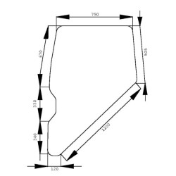 Vitre de porte UNIVERSEL D9105