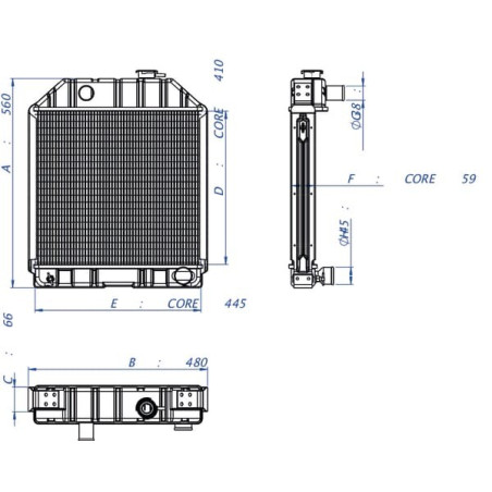 Radiateur UNIVERSEL E0NN8005MBN
