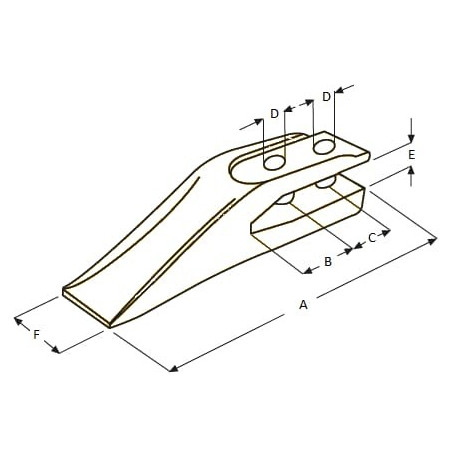 Dent de godet UNIVERSEL EBT25MM
