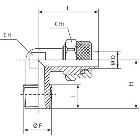 Embout de raccord coudé UNIVERSEL ECPOT814