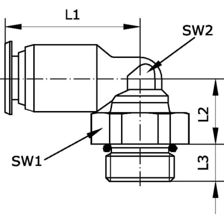 Raccord UNIVERSEL ECSS6M12125B