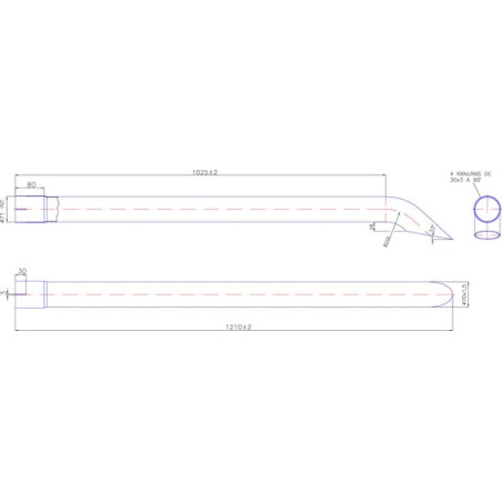 Tube d'échappement UNIVERSEL EX960003