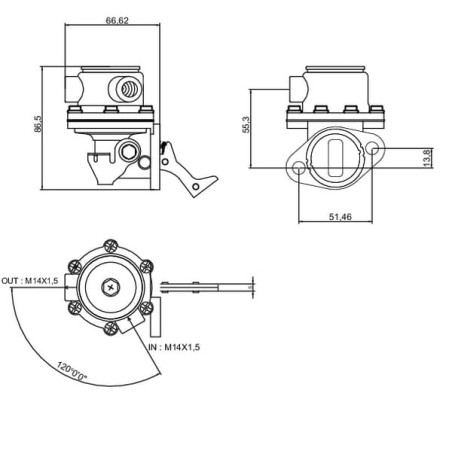 Pompe à carburant UNIVERSEL F312200710041KR