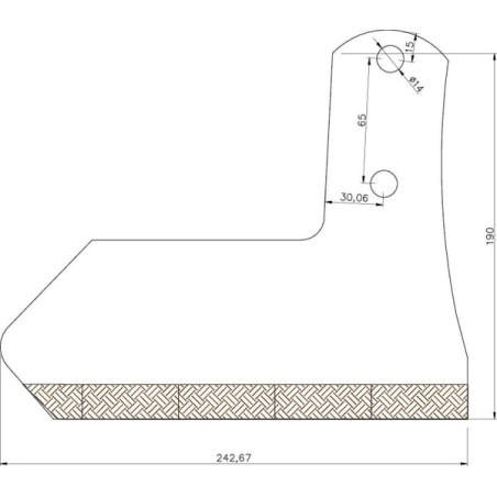 Aileron carbure gauche ALPINA H2218180CN