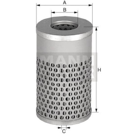 Filtre a huile MANN-FILTER H617N