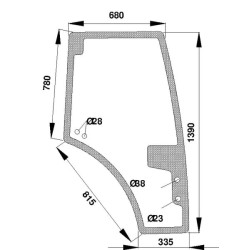 Vitre de porte UNIVERSEL H816810030340N