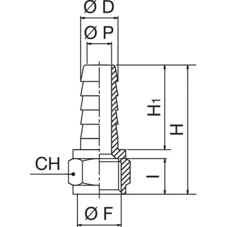 Embout de tuyau UNIVERSEL HCFP818