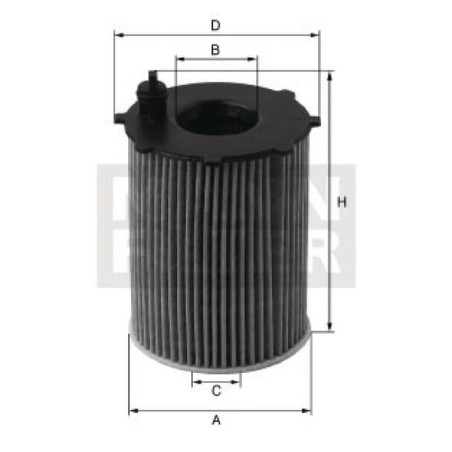 Filtre a huile MANN-FILTER HU8001X