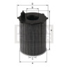 Filtre a huile MANN-FILTER HU8001X