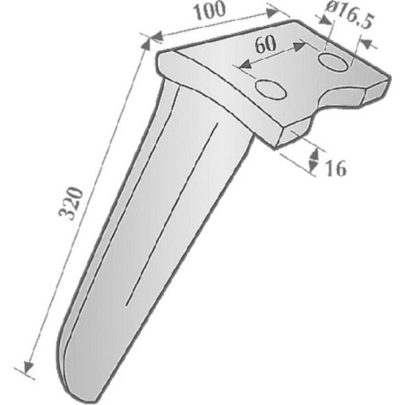 Dent de herse UNIVERSEL KE0503C2