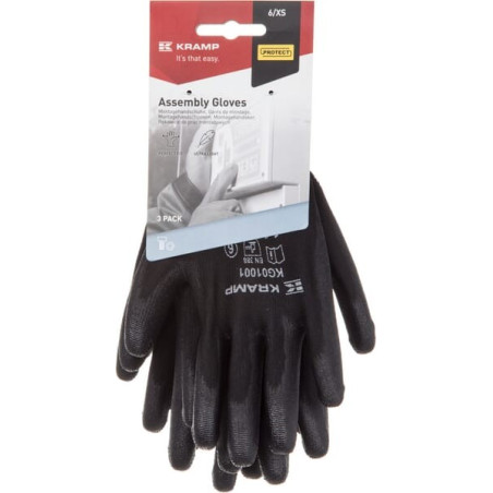 Gants de travail noir taille 10 UNIVERSEL KG0100110