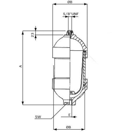 Accumulateur à membrane SAIP L10160