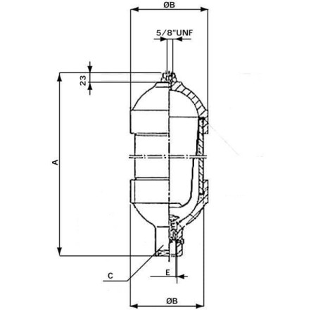 Accumulateur à membrane SAIP L10160