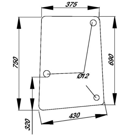 Vitre latérale UNIVERSEL L113306N
