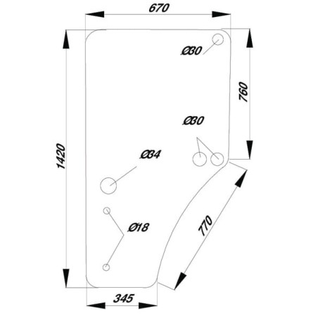 Vitre de portière UNIVERSEL L169102KR