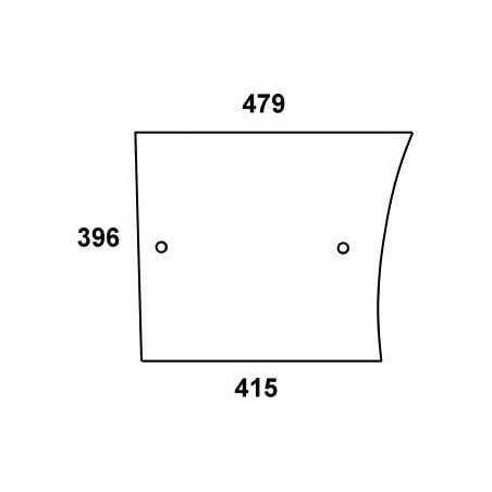 Vitre de porte UNIVERSEL L57905N