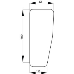 Vitre arrière UNIVERSEL L75276N